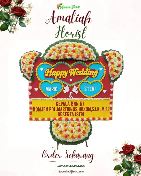 Papan Bunga Pernikahan Ngeper